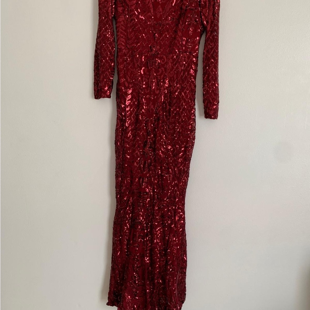 Elegant Red Sequin Dress